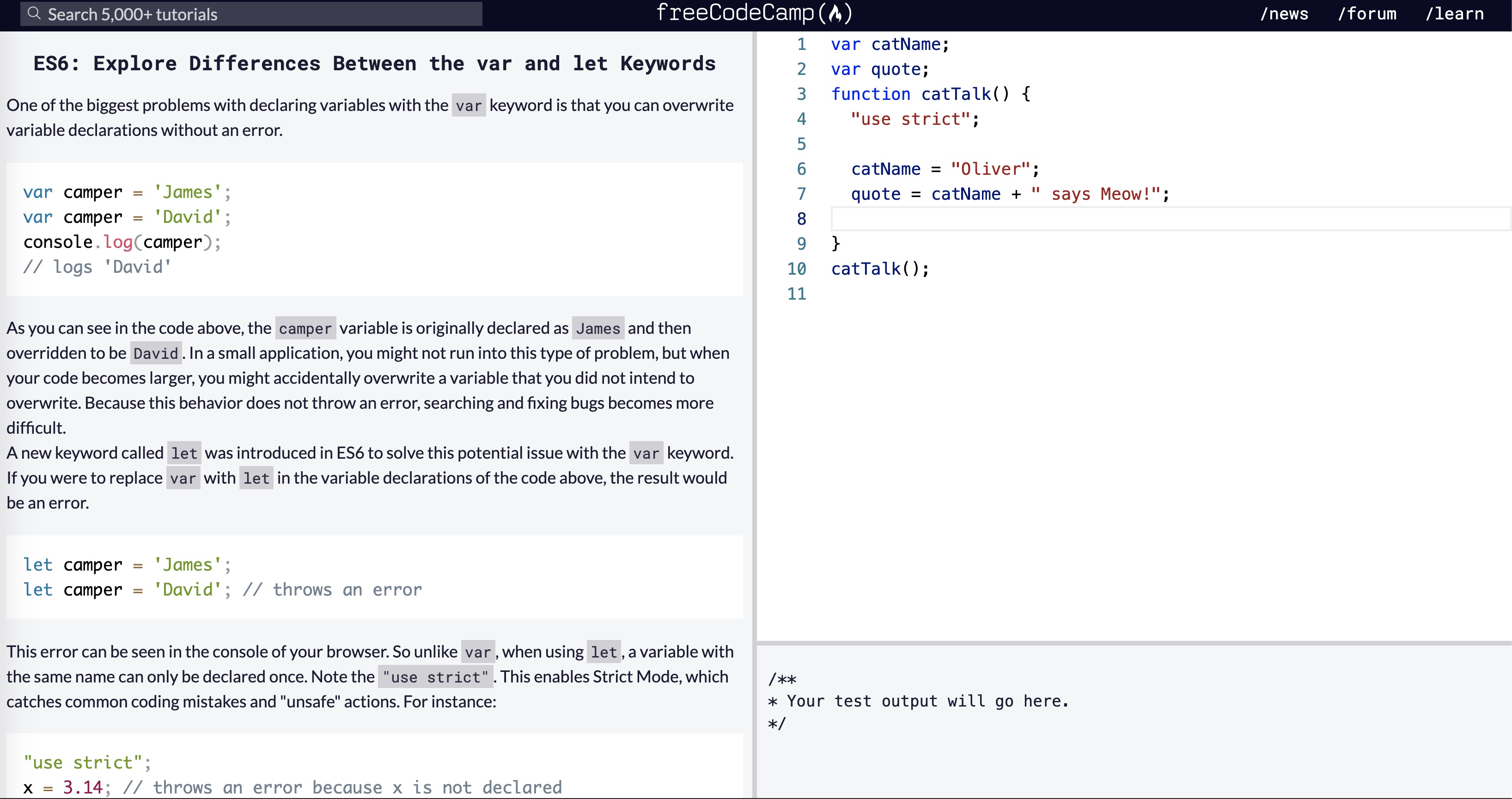 Learn ES6